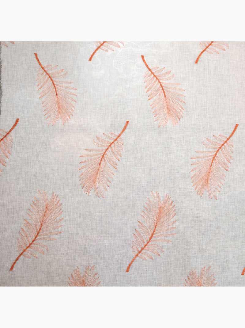 Voile ricamato con foglie Terracotta - Kiabi
