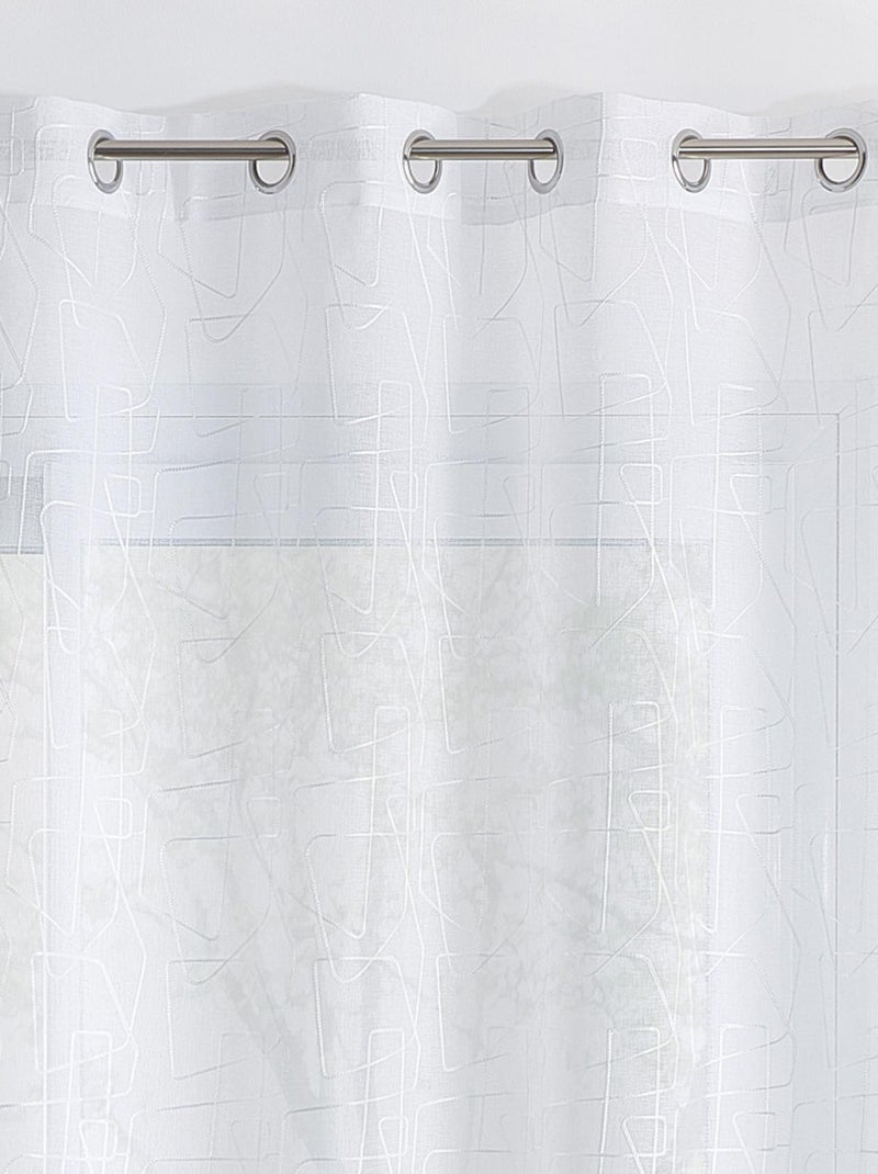 Voile ricamato in stile grafico Bianco - Kiabi