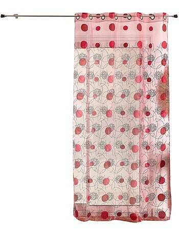 Voile rosso con motivi ricamati
