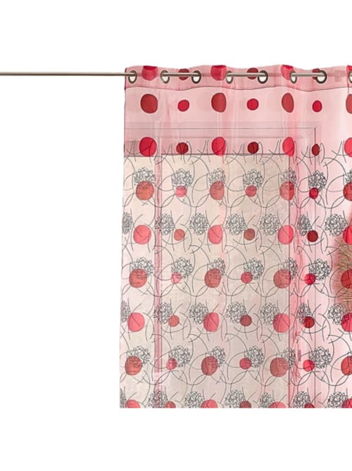 Voile rosso con motivi ricamati - Kiabi