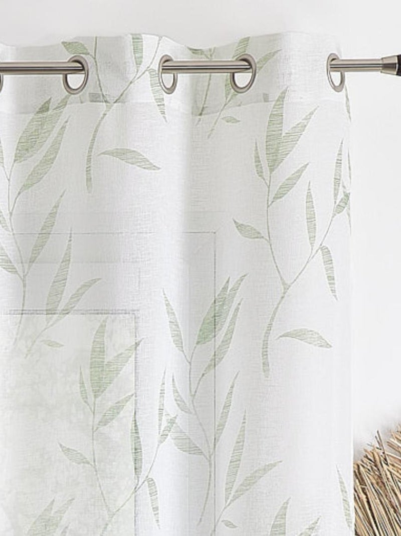 Voile stampato "Bamboo Verde oliva - Kiabi