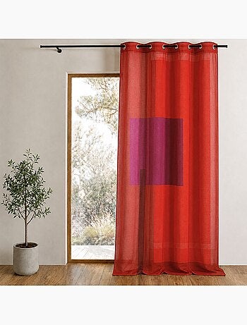 Voile stampato con motivi grafici