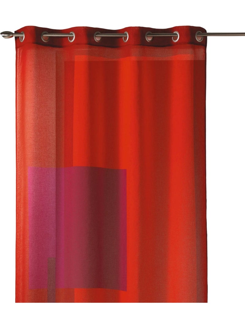 Voile stampato con motivi grafici Rosso mattone - Kiabi