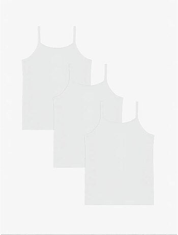 W basic cotone 3 pezzi canottiera bambino a spalline sottili penti