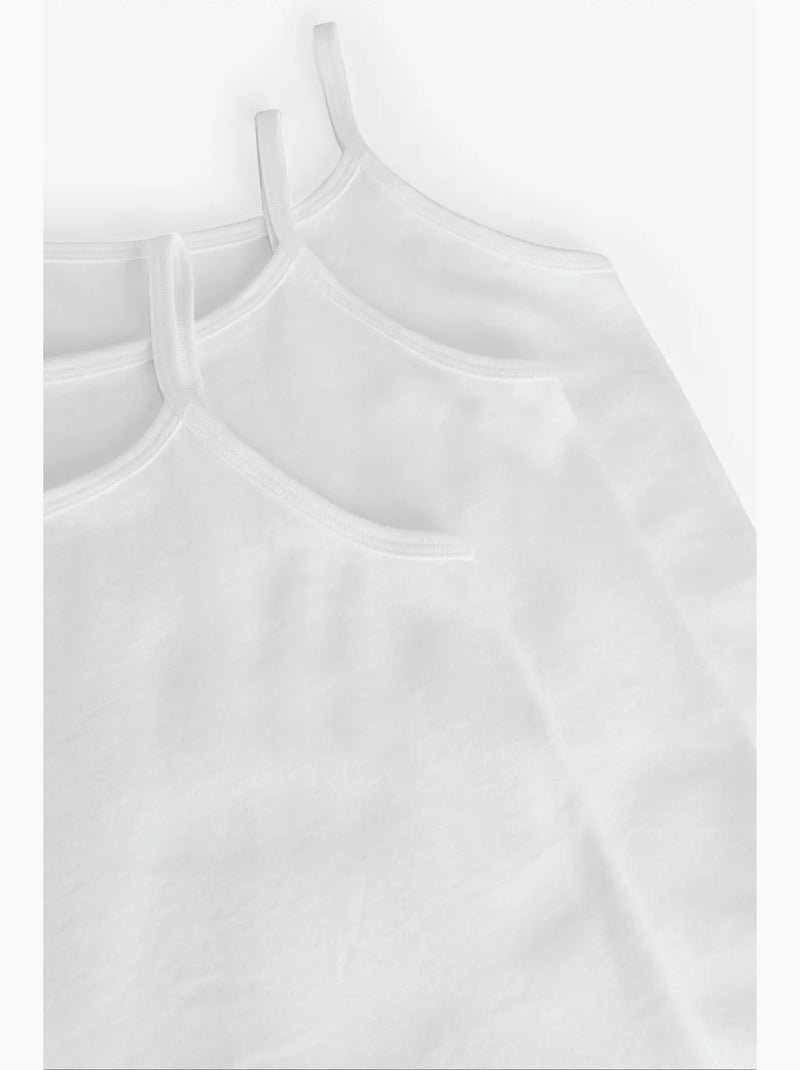 W basic cotone 3 pezzi canottiera bambino a spalline sottili penti Bianco - Kiabi