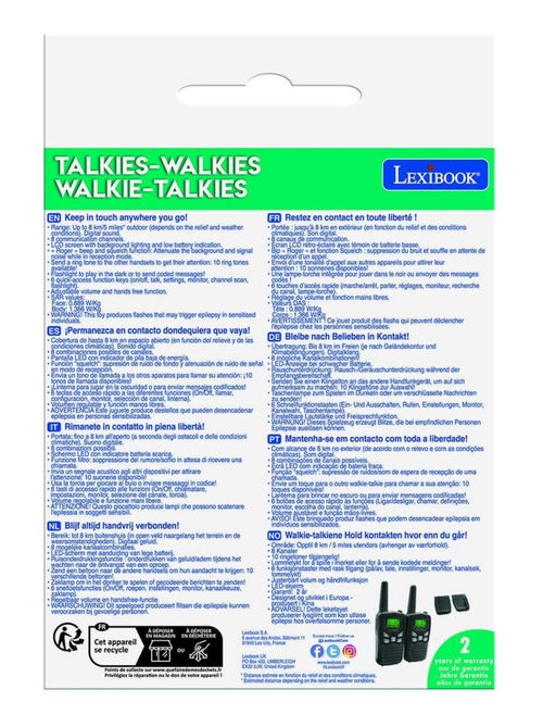 walkie-talkie digitali fino a 5 miglia, 8 canali - Kiabi