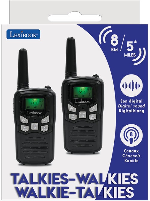 Walkie-talkie digitali fino a 5 miglia, 8 canali - Kiabi Walkie-talkie digitali fino a 5 miglia, 8 canali - Kiabi