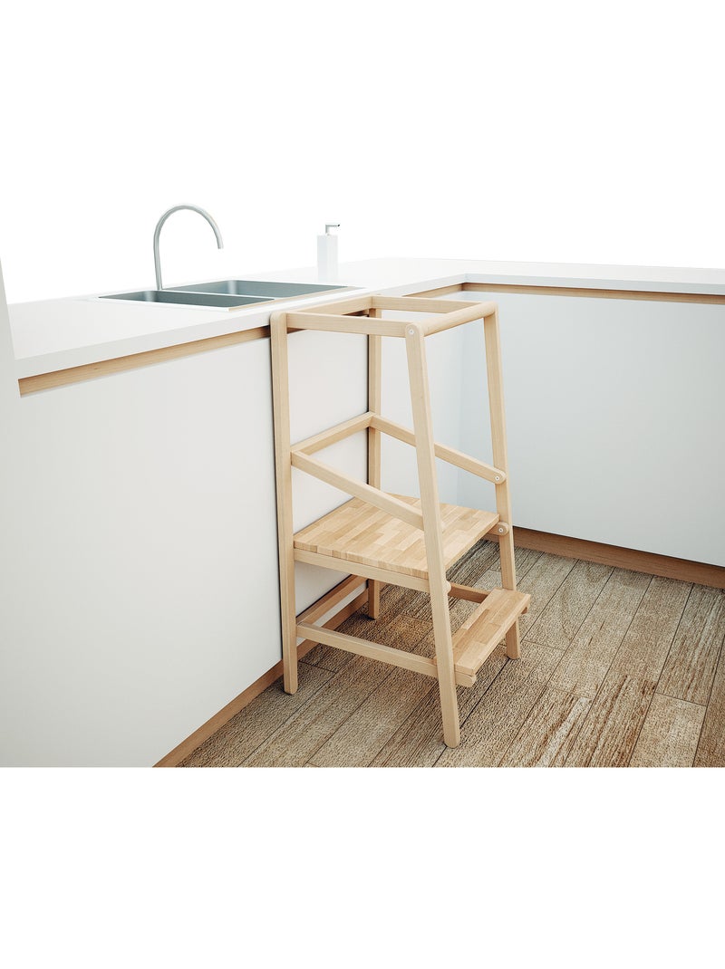 WEBABY - ALTO 2 Torre di osservazione/apprendimento in legno Marrone chiaro - Kiabi