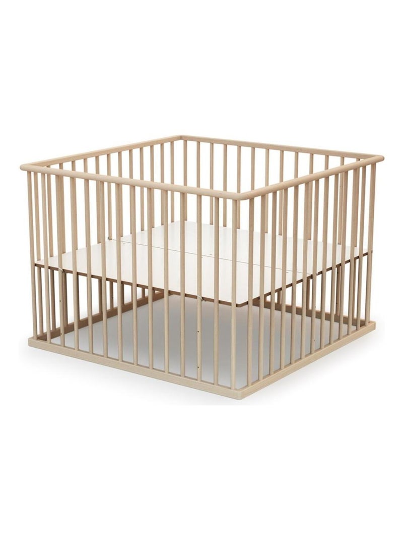 WEBABY - Box bambini legno CUBO - Faggio natural 100 x 100 cm Marrone nocciola - Kiabi
