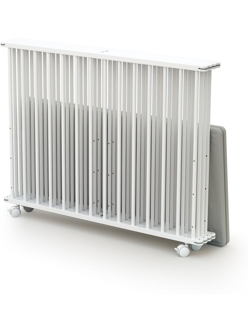 WEBABY - Box bambini pieghevole legno con ruote  CALI - Bianco - 70 x 100 cm Bianco - Kiabi
