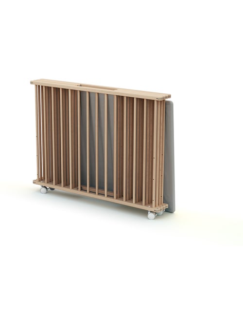 WEBABY - Box bambini pieghevole legno con ruote  CALI - Faggio natural - 70 x 100 cm - Kiabi