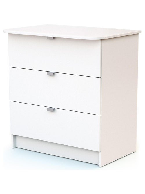WEBABY - Cassettiera fasciatoio 3 cassetti legno - Bianco -79 x 65,5 x 92 cm ALBA - Kiabi