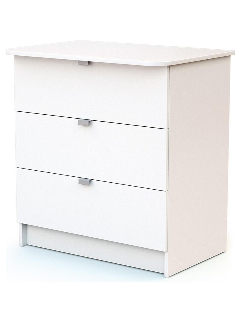 WEBABY - Cassettiera fasciatoio 3 cassetti legno - Bianco -79 x 65,5 x 92 cm ALBA Bianco - Kiabi