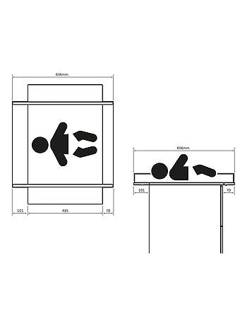 WEBABY - Cassettiera fasciatoio 3 cassetti legno - Bianco -79 x 65,5 x 92 cm ALBA