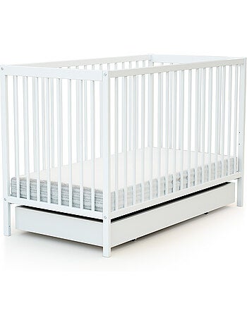 Webaby - cassetto per lettino bambini 60 x 120 cm rolo - bianco- 114,50 x 57 x 14 cm