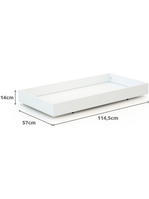 Webaby - cassetto per lettino bambini 60 x 120 cm rolo - bianco- 114,50 x 57 x 14 cm - Kiabi Webaby - cassetto per lettino bambini 60 x 120 cm rolo - bianco- 114,50 x 57 x 14 cm - Kiabi