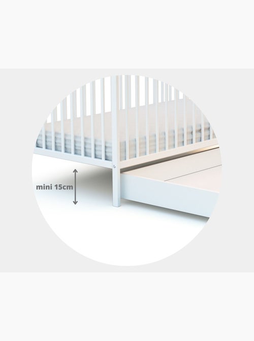 Webaby - cassetto per lettino bambini 60 x 120 cm rolo - bianco- 114,50 x 57 x 14 cm - Kiabi Webaby - cassetto per lettino bambini 60 x 120 cm rolo - bianco- 114,50 x 57 x 14 cm - Kiabi