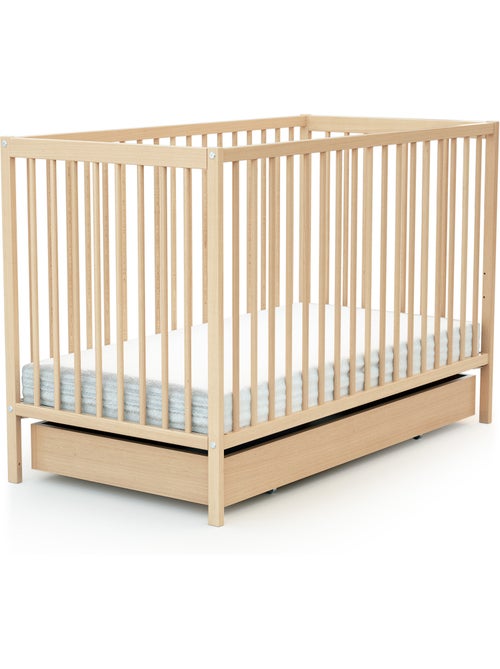 Webaby - cassetto per lettino bambini 60 x 120 cm rolo - faggio verni - 114,50 x 57 x 14 cm - Kiabi Webaby - cassetto per lettino bambini 60 x 120 cm rolo - faggio verni - 114,50 x 57 x 14 cm - Kiabi