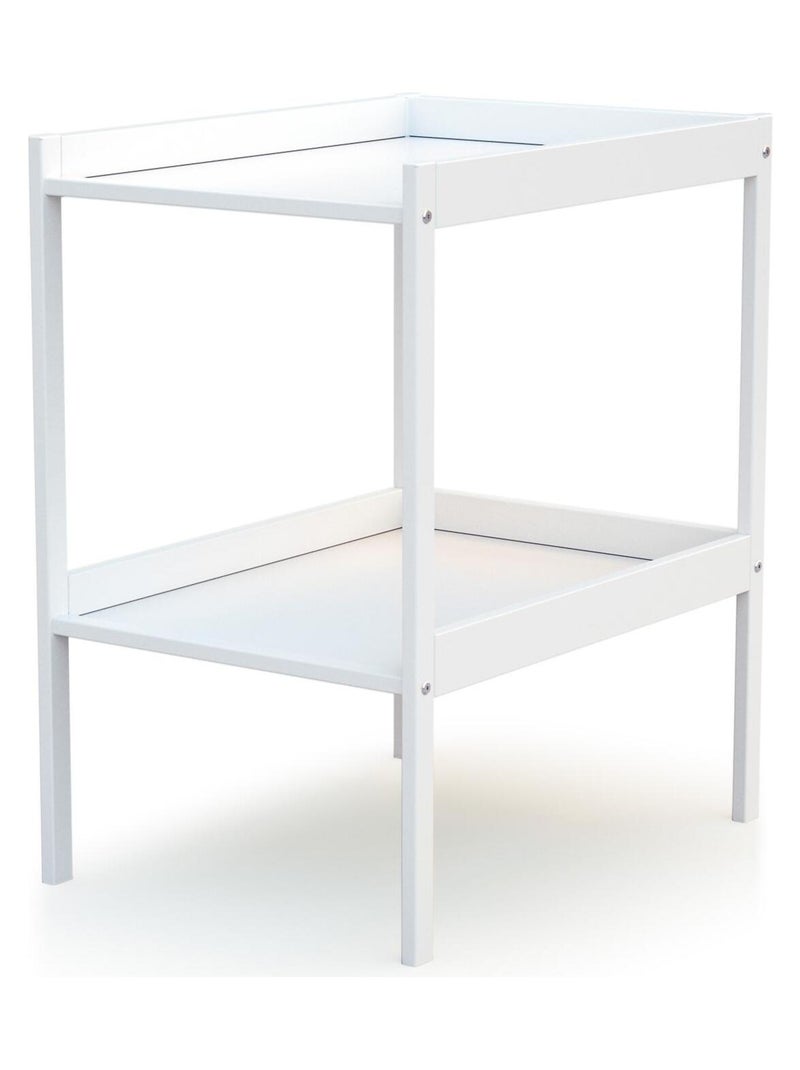WEBABY - Fasciatoio 1 prateleira legno MILO - Bianco - 54 x 74 x 88 cm Bianco - Kiabi