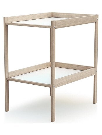 WEBABY - Fasciatoio 1 prateleira legno MILO - Bianco - 54 x 74 x 88 cm