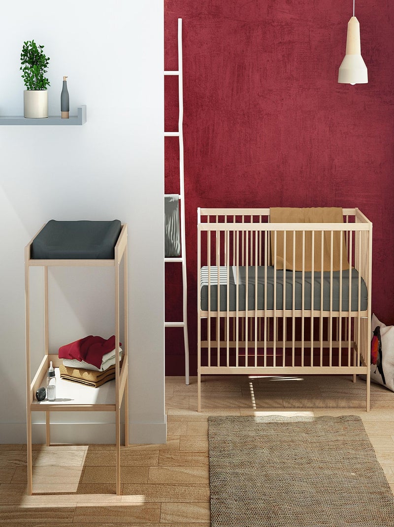 WEBABY - Fasciatoio 1 prateleira legno MILO - Faggio grezzo - 54 x 74 x 88 cm Marrone nocciola - Kiabi
