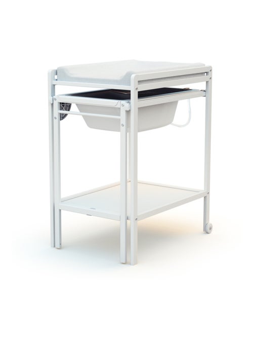 Webaby - fasciatoio con vaschetta lilo legno - bianco - 147,5 x 58 x 94 cm - Kiabi Webaby - fasciatoio con vaschetta lilo legno - bianco - 147,5 x 58 x 94 cm - Kiabi