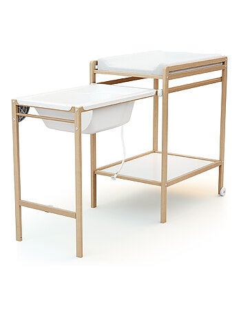 WEBABY - Fasciatoio con Vaschetta LILO legno - Faggio verniciato - 147,5 x 58 x 94 cm