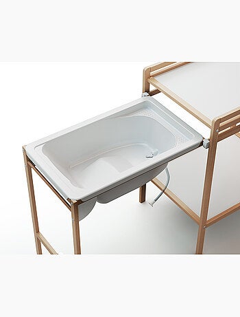 WEBABY - Fasciatoio con Vaschetta LILO legno - Faggio verniciato - 147,5 x 58 x 94 cm