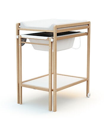 WEBABY - Fasciatoio con Vaschetta LILO legno - Faggio verniciato - 147,5 x 58 x 94 cm