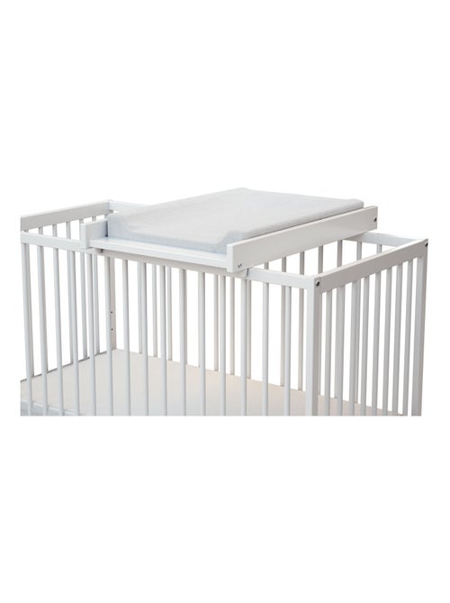 WEBABY - Fasciatoio estraibile per lettino 60x120 MONA legno - Bianco - 75 x 51,5 x 7 cm - Kiabi