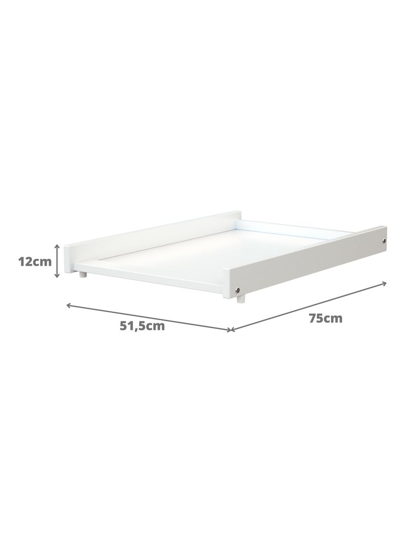 WEBABY - Fasciatoio estraibile per lettino 60x120 MONA legno - Bianco - 75 x 51,5 x 7 cm Bianco - Kiabi