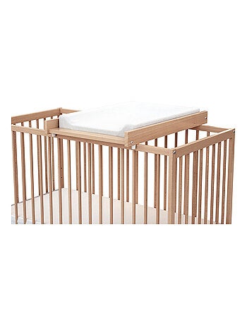 WEBABY - Fasciatoio estraibile per lettino 60x120 MONA legno - Faggio verni -75 x 51,5 x 7 cm