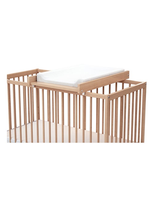 WEBABY - Fasciatoio estraibile per lettino 60x120 MONA legno - Faggio verni -75 x 51,5 x 7 cm - Kiabi