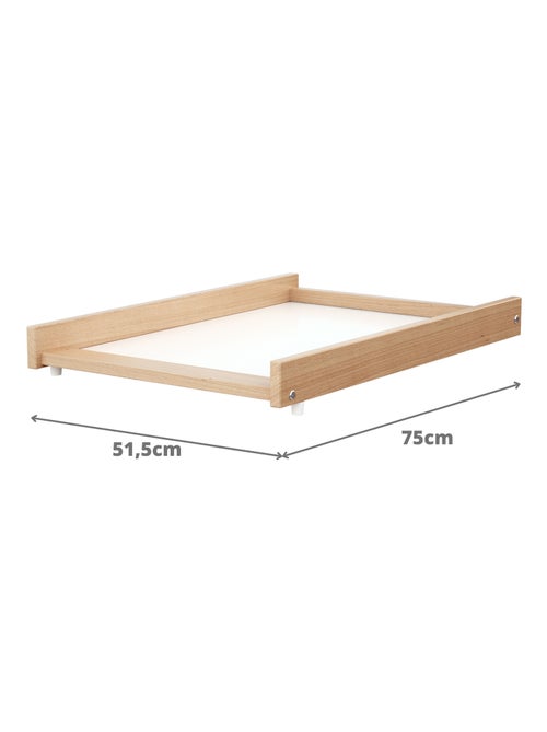 WEBABY - Fasciatoio estraibile per lettino 60x120 MONA legno - Faggio verni -75 x 51,5 x 7 cm - Kiabi