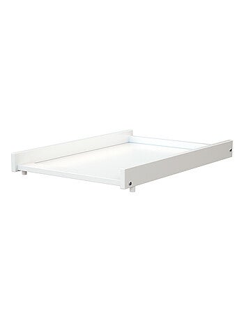 WEBABY - Fasciatoio estraibile per lettino 60x120 MONA legno - Bianco - 75 x 51,5 x 7 cm