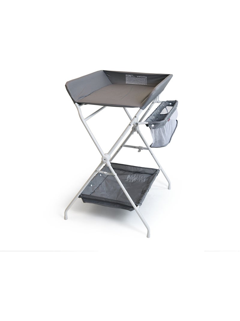 WEBABY - Fasciatoio pieghevole in acciaio - Blanco/Griggio - 80 x 68 x 103 cm Bianco Grigio chiaro - Kiabi