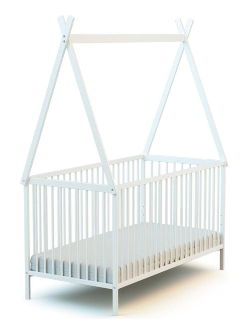Webaby - lettino bambini con teepee legno - bianco - 70 x 140 - 149 x 77 x 187 cm - Kiabi Webaby - lettino bambini con teepee legno - bianco - 70 x 140 - 149 x 77 x 187 cm - Kiabi