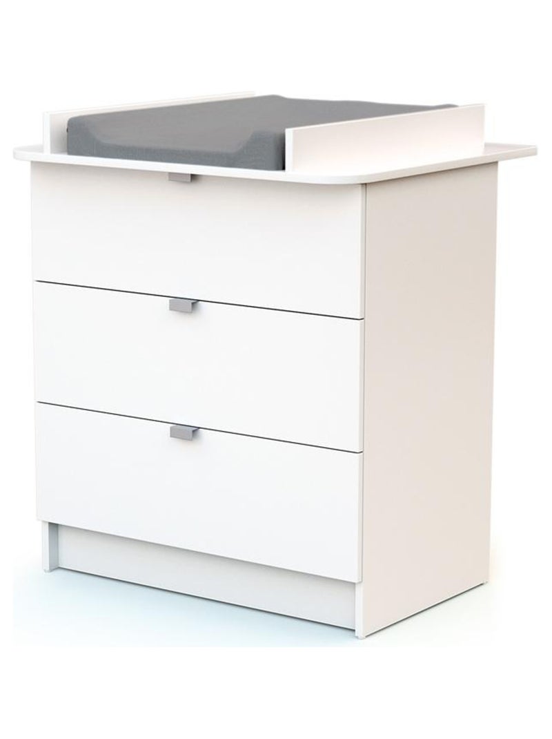 WEBABY - Lettino bambini e cassettiera fasciatoio legno ALBA - Bianco - 60 x 120 Bianco - Kiabi
