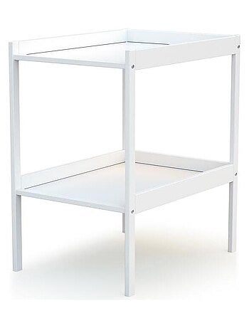 WEBABY - Lettino bambini e cassettiera fasciatoio legno MILO - Faggio natural - 60 x 120