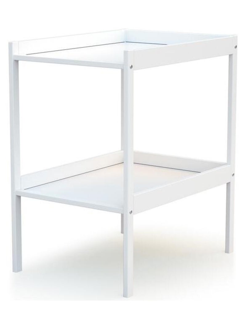 WEBABY - Lettino bambini e cassettiera fasciatoio legno MILO - Bianco - 60 x 120 Bianco - Kiabi