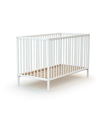 WEBABY - Lettino bambini legno - Faggio natural - 60 x 120 - 124 x 64,5 x 82 cm ONE