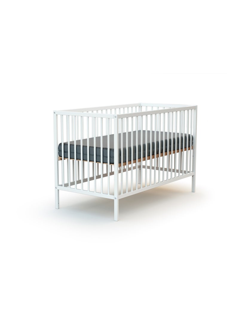 WEBABY - Lettino bambini legno - Bianco - 60 x 120 - 124 x 64,5 x 82 cm ONE Bianco - Kiabi