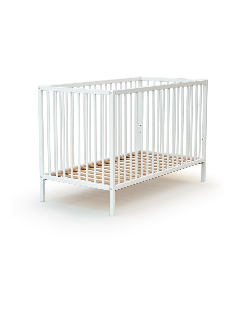 WEBABY - Lettino bambini legno - Bianco - 60 x 120 - 124 x 64,5 x 82 cm ONE Bianco - Kiabi