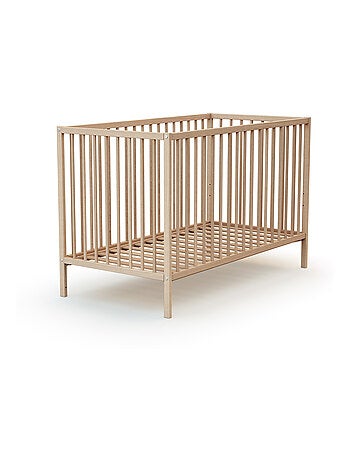 WEBABY - Lettino bambini legno - Faggio natural - 60 x 120 - 124 x 64,5 x 82 cm ONE