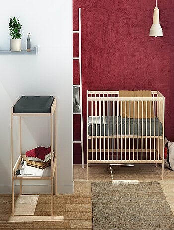 WEBABY - Lettino bambini legno ONE - Bianco - 60 x 120 - 124 x 64,50 x 82 cm