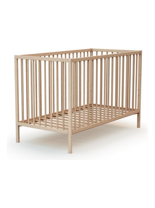 WEBABY - Lettino bambini legno ONE - Faggio natural - 60 x 120 - 124 x 64,50 x 82 cm - Kiabi