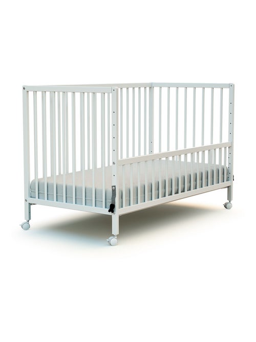 WEBABY - Lettino bambini neonato co-sleeping legno - Bianco - 60 x 120 - 124 x 64,5 x 81 cm LIO - Kiabi
