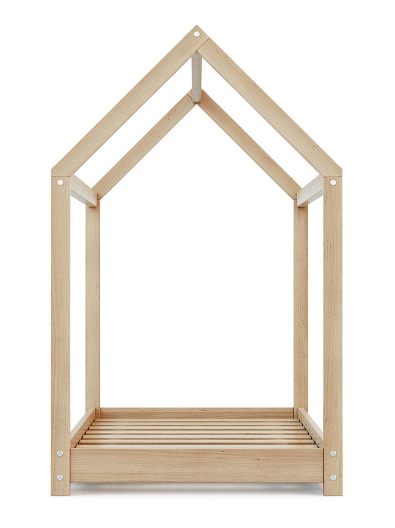 WEBABY - Lettino Cabane bambini legno Cabana - Marrón - 70 x 140 - 145 x 77 x 124 cm Marrone - Kiabi