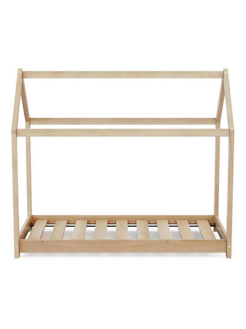 WEBABY - Lettino Cabane bambini legno Cabana - Marrón - 70 x 140 - 145 x 77 x 124 cm Marrone - Kiabi