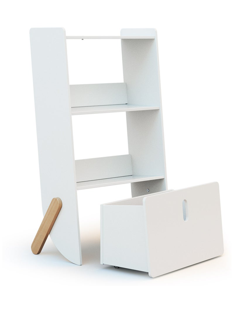 WEBABY - Scaffale per bambini pirata in legno - Bianco Bianco - Kiabi